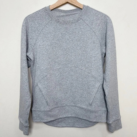 Lululemon Womens 4 Catch A Moment Crew Heathered Core  Light Grey - Picture 4 of 16